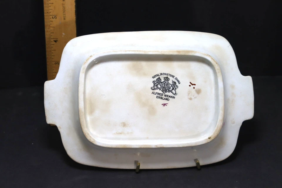 Tea Leaf Royal Ironstone Alfred Meakin Small Platter / Relish Dish Copper Lustre - Image 2 of 4