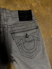 TRUE RELIGION MEN JEANS ZACH MEN JEANS  SIZE-30X34