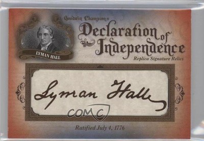 2016 Upper Deck Goodwin Champions 44/76 Lyman Hall #DOI-29 5x0