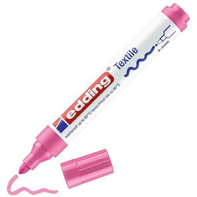 Edding 4500 Pink Textile Marker Round Tip 2-3mm for T-Shirts and Fabrics