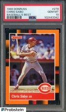 1988 Donruss Baseball's Best #278 Chris Sabo Cincinnati Reds PSA 10 GEM MINT