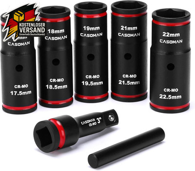 Fahrzeugreifen Reparatur Set 17-22mm, doppelseitige Radmuttern Nuss, Chrommolym