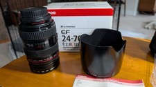 Canon EF 24-70mm f/2.8L USM Lens with EW-83F Hood, LP1219 Case  Cir-Polarizer