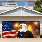 American Flag Garage Door Decor Large 13x6FT Hanging Banner Flag Backdrop Decor