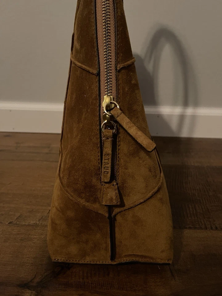 Bolso Cartera Staud Naomi Gamuza Cuero Marrón Tostado - Para Mujer Foto 4 de 4