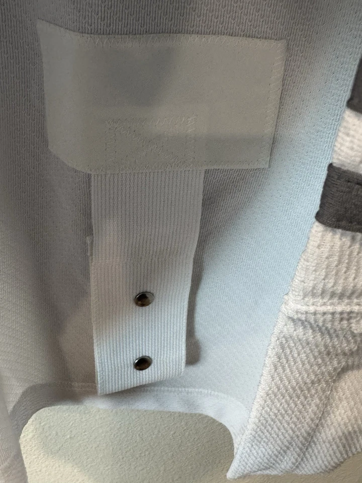 Camiseta deportiva de portero blanca/verde de la escuela de hockey Adidas Wayne Gretzky de la NHL, talla 56G Foto 4 de 4