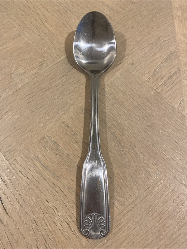 Vintage Stainless Steel Soup Spoon Shell Superior 8 ½ in