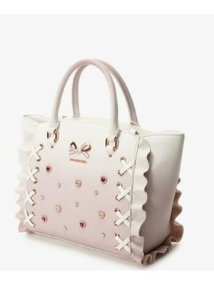 Samantha Vega 2way ショルダーバッグ Samantha Vega 2Way Small Bag Shoulder Lace-up Heart Bijou Frill