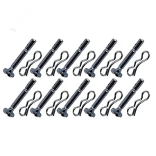 10 New Shear Pins w/Cotter Pins 1/4" X 1-7/8" Fits Various Snow Blower Models