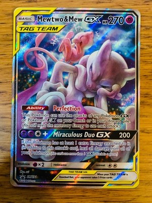 LP! Mewtwo & Mew GX SM191 Sun & Moon Tag Team Alt Art Promo