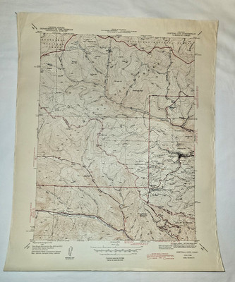 Original Vintage 1942 1944 CENTRAL CITY CO 7.5 Minute Series USGS Topo Map