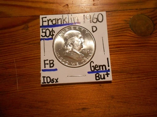 1960D silver Franklin Half Dollar BU+ SPLENDID!!!! FBL!!!! NICE!!!!!!