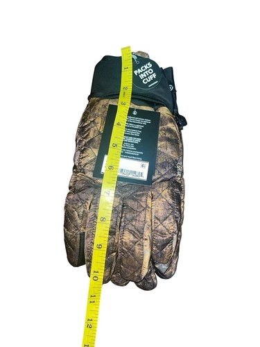 Isotoner Mens Quilted Smart Touch Gloves Brown Size Small/Medium - Picture 8 of 8