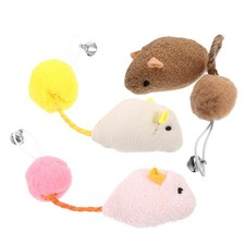 3 Pcs Jouet Rat En Peluche Avec Clochette Souris Pour Chat Chaton