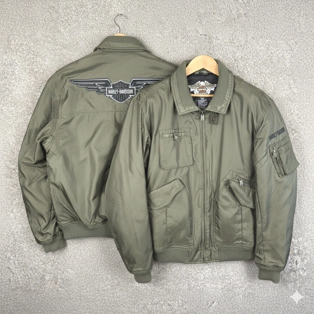 Las mejores ofertas en Verde Harley-Davidson abrigos, chaquetas y