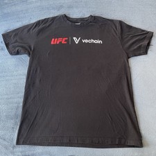 UFC Vechain Partnership Short Sleeve Black Logo T-Shirt XL