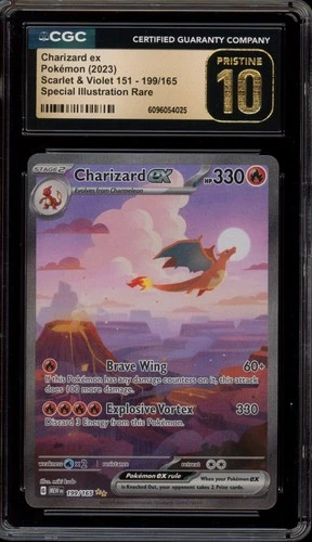 Pokemon Charizard ex 151 MEW EN Special Illustration Rare #199 CGC 10 Pristine