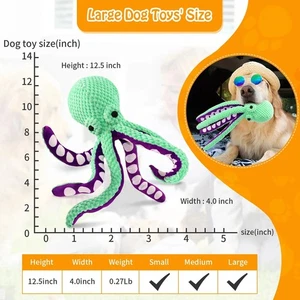 Green Plush Interactive Dog Toy, Medium