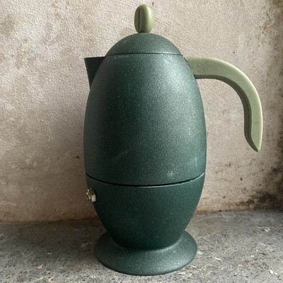 Facix Querida Mokkakanne - 90er Jahre italienisches Design - grüne Kaffeebohnen Endstück