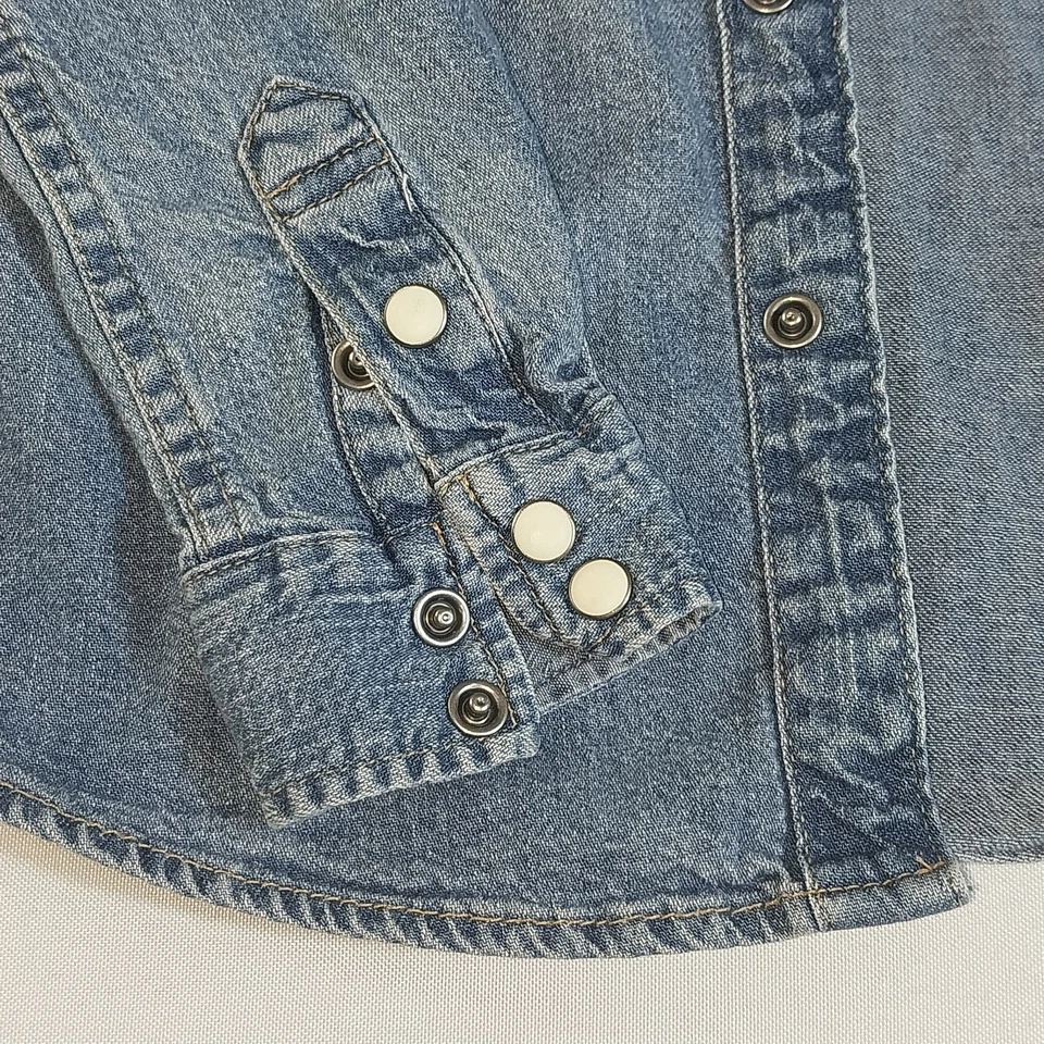 Chaqueta vaquera GAP para niños talla S (6-7) azul manga larga estilo occidental Foto 4 de 4