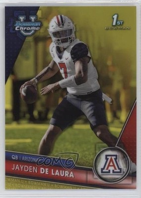 2023 Bowman U Chrome Yellow Refractor 3/75 Jayden De Laura #30 08js