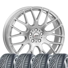 4 Complete Winter Wheels for BYD Acto 3 8x18 Nimah SIL 215/55 R18 99V Hankook