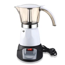 Electric Espresso Maker Transparent Coffee Maker Electric Moka Pot Portable A...