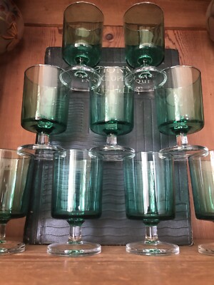 4 Verres à eau ou whisky Luminarc vert et bleu 4 Verres à eau ou whisky Luminarc vert et bleu