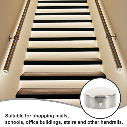 2Pcs Metal Handrail End Caps Rail Support Decorative Tube Protectors New - Picture 11 of 12