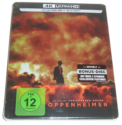 OPPENHEIMER 4K UHD 3-DISC BLU-RAY STEELBOOK NEU & OVP SEALED CHRISTOPHER NOLAN