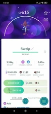 Pokemon Shiny Skrelp -TRADE 1 mill Dust (Unregistered Shiny Skrelp) -Description