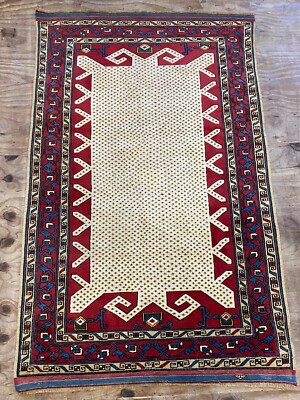 VINTAGE TÜRKISCHER ANATOLISCHER GEKNOTETER GEPARD KATZENTEPPICH