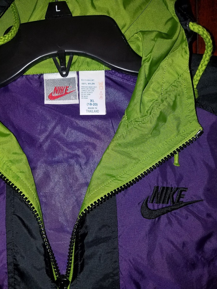 Vintage Nike Windbreaker Jacket Size XL 18-20 Boys Youth
