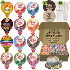 Coffee Mate Coffee Creamer Singles - total 100 ct, 12 Assorted Flavors