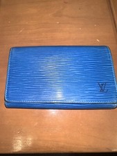 LOUIS VUITTON LV Blue Epi Leather BI-Fold Wallet