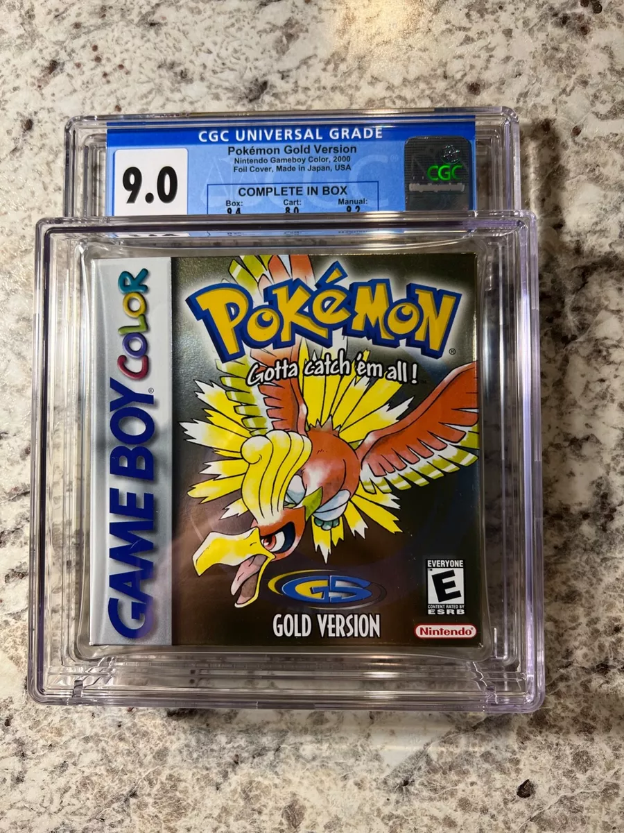 Pokemon GOLD Nintendo Game Boy Color COMPLETE IN BOX (CIB) CGC graded 9.0