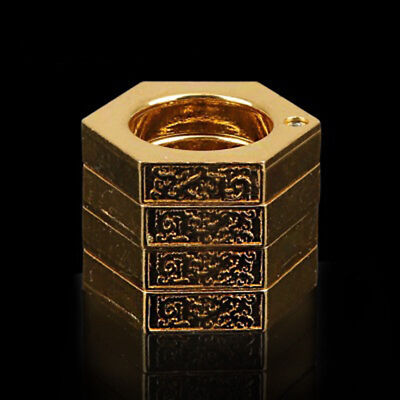 4 Set Hexagon Round Retro Outdoor/Safe 4-Finger Ring for Outdoor Camping