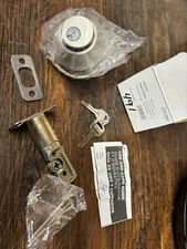 Faultless Satin Stainless Steel Single Cylinder Deadbolt ANSI Grade 3 1-3/4 in i