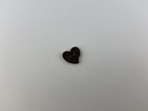 Brown Heart Charm Button Cross Stitch Embelishment - Picture 3 of 3