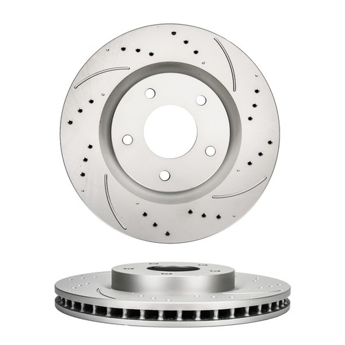 Front Drilled Rotors & Ceramic Brake Pads For Nissan 2014 2015 2016 2017 Rogue - Picture 6 of 12