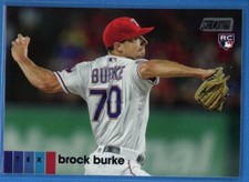 2020 Topps Stadium Club BLACK Foil Parallel #252 Brock Burke Rangers Rookie RC