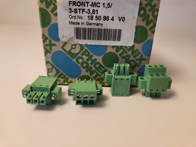 LOT 4X Phoenix Contact PCB connector FRONT-MC 1,5/ 3-STF-3,81 1850864 3 PIN