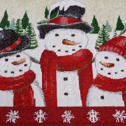 Christmas Placemats Set Lot of 2 Snowman Tapestry St. Nicholas Square - Picture 2 of 6
