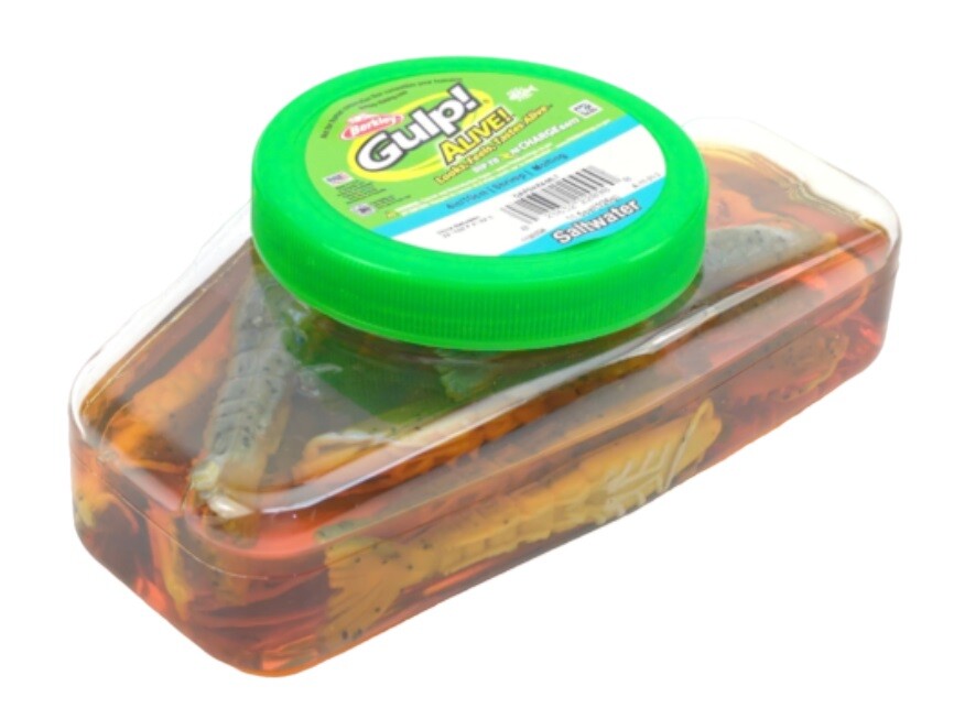 berkley gulp gulp alive plastics tackle box burn storage Berkley Gulp! Alive! GAPSHR4-MLT 11.5oz 4