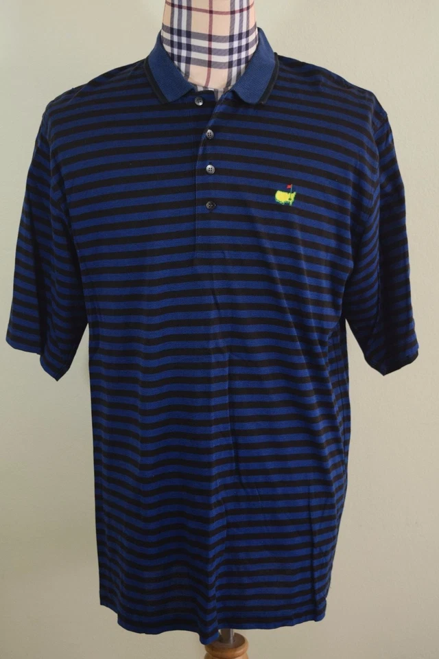 Camisa de golf grande AUGUSTA NATIONAL para hombre azul negra MASTERS Foto 2 de 4