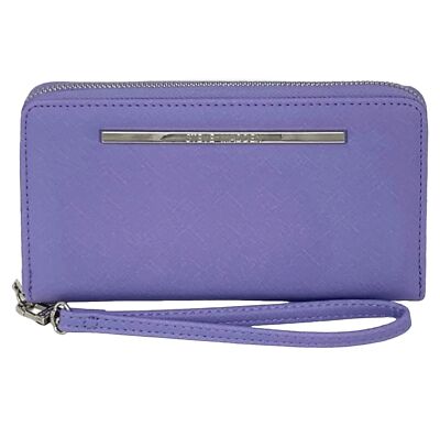 Steve Madden Gorgeous BZIPPY Lilac Lavander Zip All Around Wallet