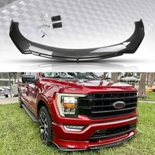 For Ford	F-150 Crew Cab Pickup Front Bumper Lip  Carbon Fiber Pattern Canard CT