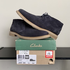 navy blue desert clarks