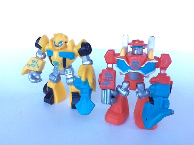 TRANSFORMERS RESCUE BOTS ENERGIZE BUMBLEBEE & HEATWAVE. Playskool Heroes.