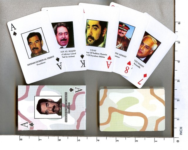IRAQ Most Wanted ! Playing Cards NEW sealed Saddam Hussein OIF
